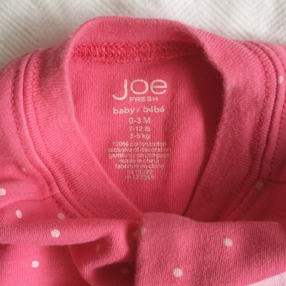 joe fresh under the sea snap sleeper footie pajamas 3 months baby girl - Picture 4 of 5